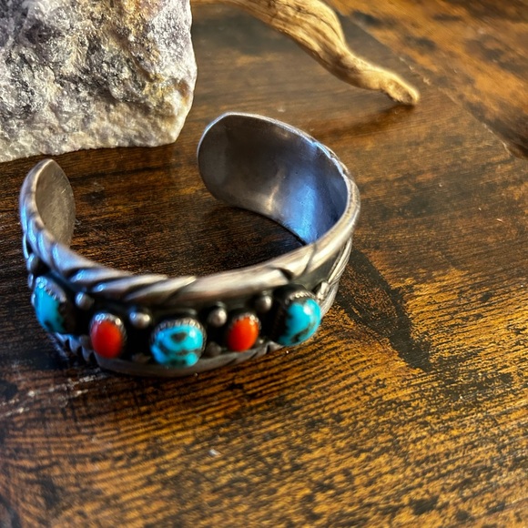 Navajo Jewelry Alice Long Vintage Sterling Silver Cuff - Picture 3 of 4